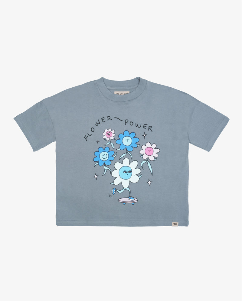 Flower Power Tee - Blue