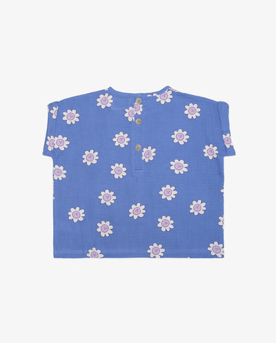 Blue Daisy on Repeat Relaxed Top