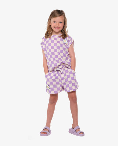 Checker Shorts - Lavender