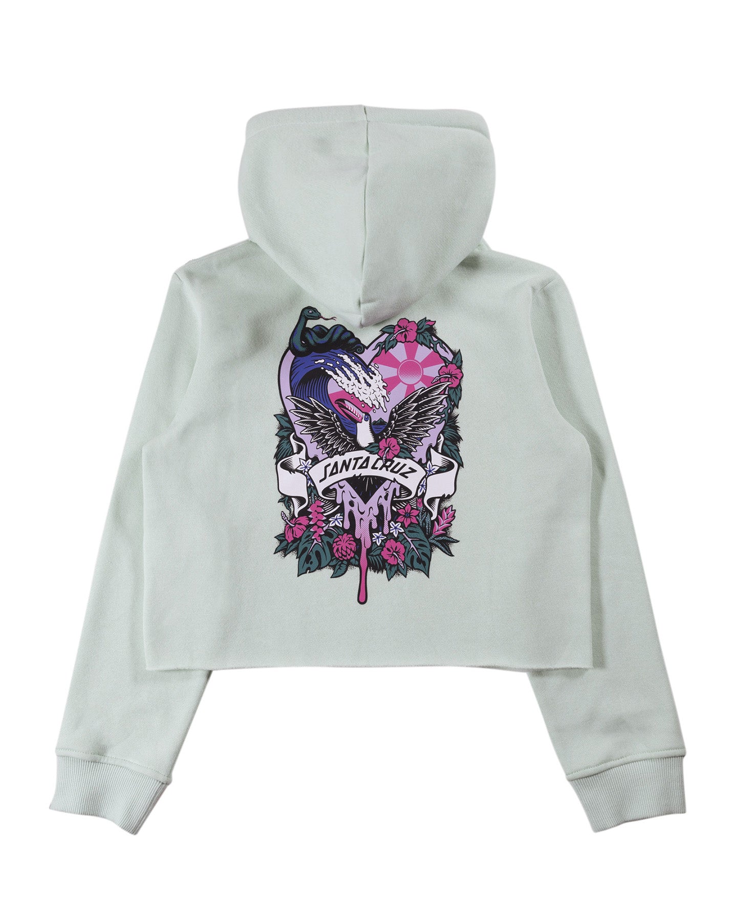Floral Paradise Chest Hoody - Cream